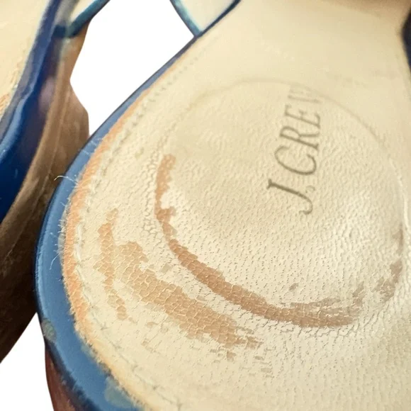 shoes J. CREW 8 navy leather mules slip-ons tassels - Picture 9 of 14